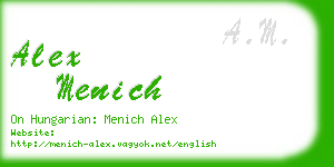 alex menich business card